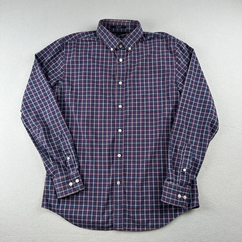 Banana Republic Men's Purple Slim Flex Fit Tech Stretch Cotton Shirt Size Medium